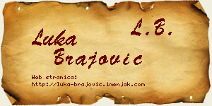 Luka Brajović vizit kartica